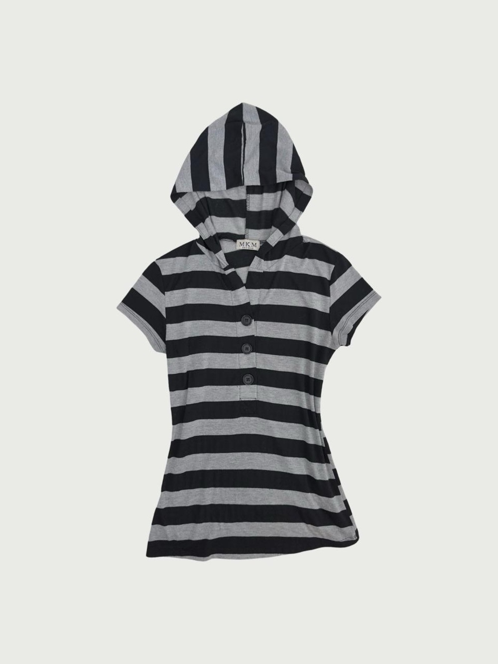 Sparkly Striped Hooded Tee